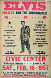 Elvis Presley at the Civic Center bootleg poster